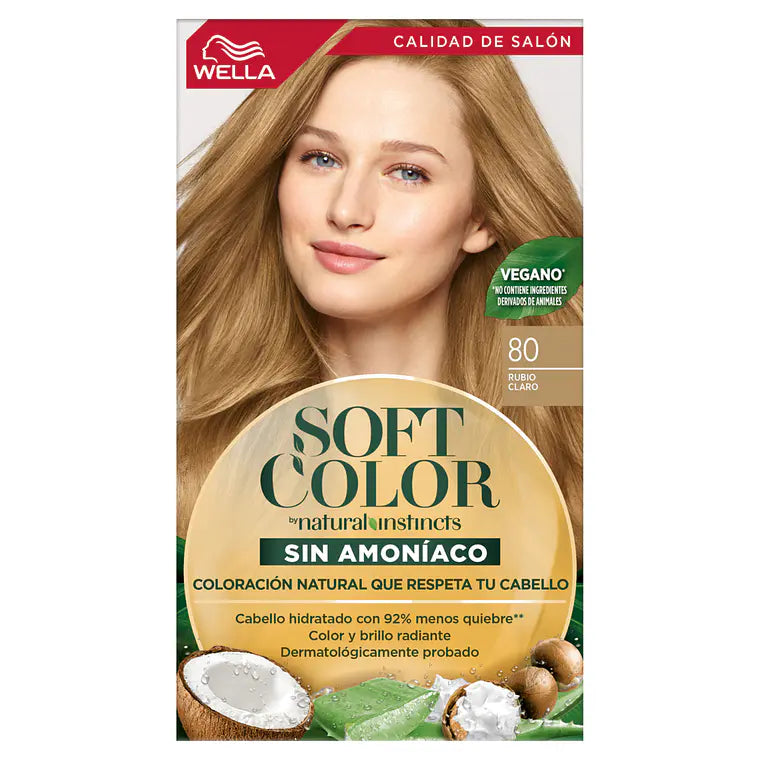 Tintura Soft Color Kit 80 Rubio Claro - WELLA