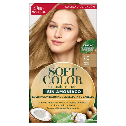 Tintura Soft Color Kit 80 Rubio Claro - WELLA