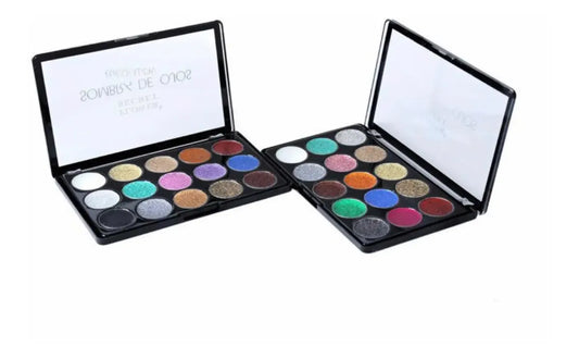 Paleta De Sombras Glitter Flower Secret 15 colores
