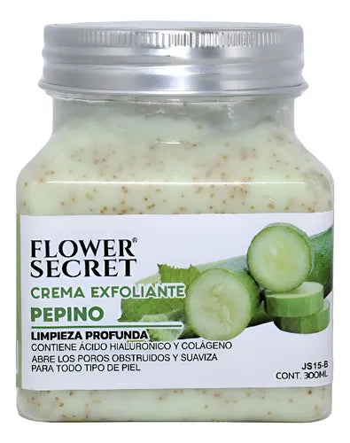 Crema Exfoliante De Pepino Flower Secret 300 Ml
