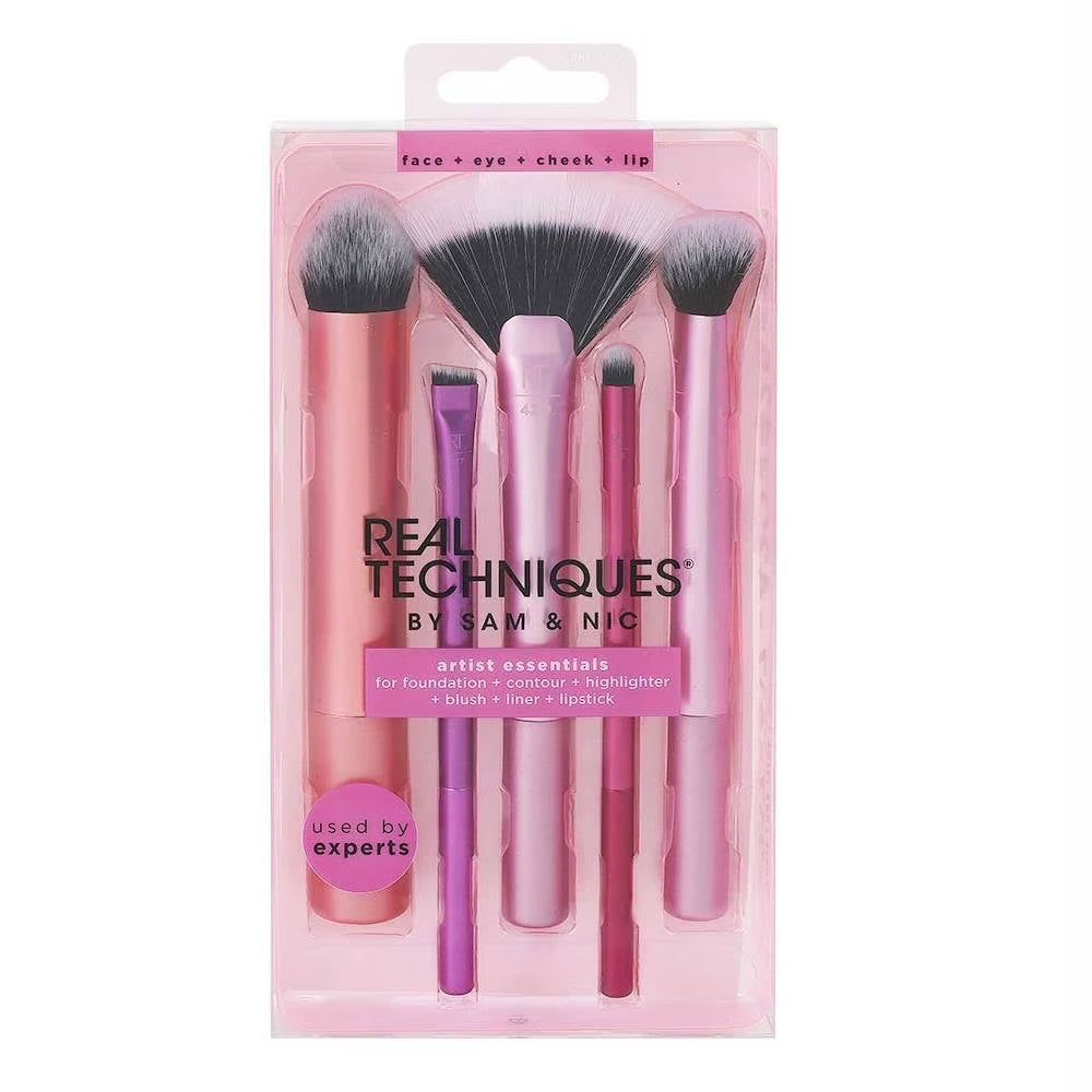 Kit de brochas Real Techniques para maquillaje artist essentials 5 pzas
