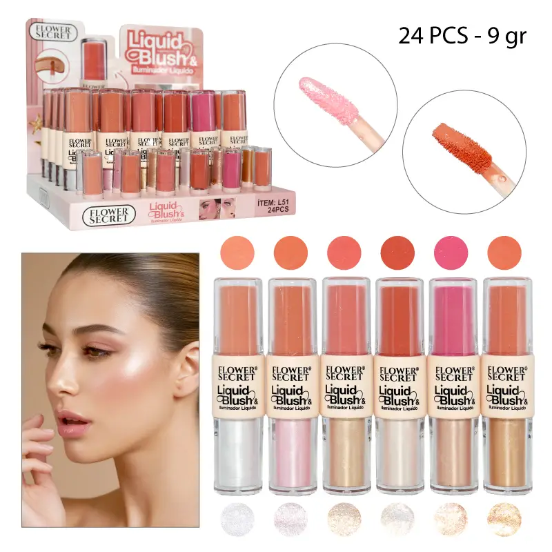 ILUMINADOR Y RUBOR LIQUIDO, 2 EN 1 - 9 GR