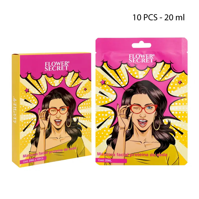 MASCARILLA FACIAL CON PROTEINA DE SEDA - 10 PCS
