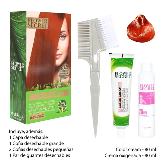 KIT DE TINTURA CAPILAR KERATINA VEGETAL - 6.43