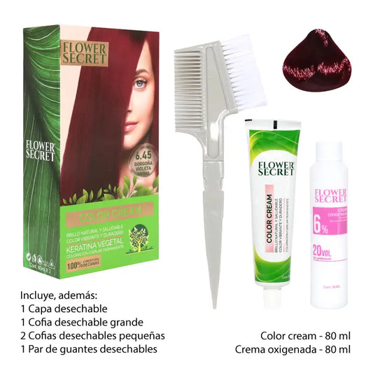 KIT DE TINTURA CAPILAR KERATINA VEGETAL -6.45